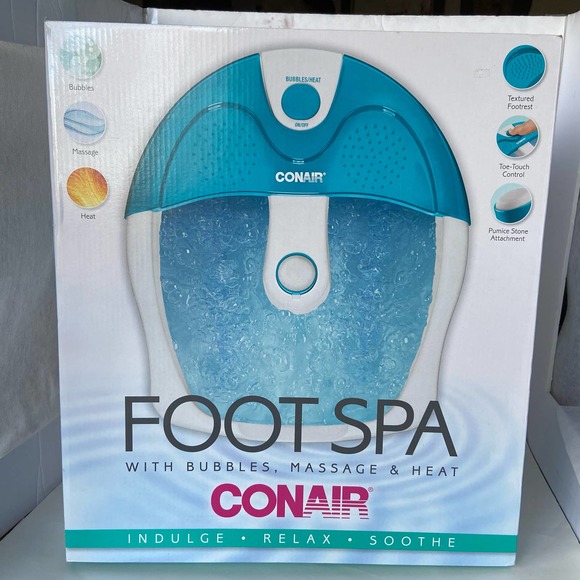 Conair Foot Spa With Bubbles Massage & Heat NIB New in Box - Picture 1 of 7